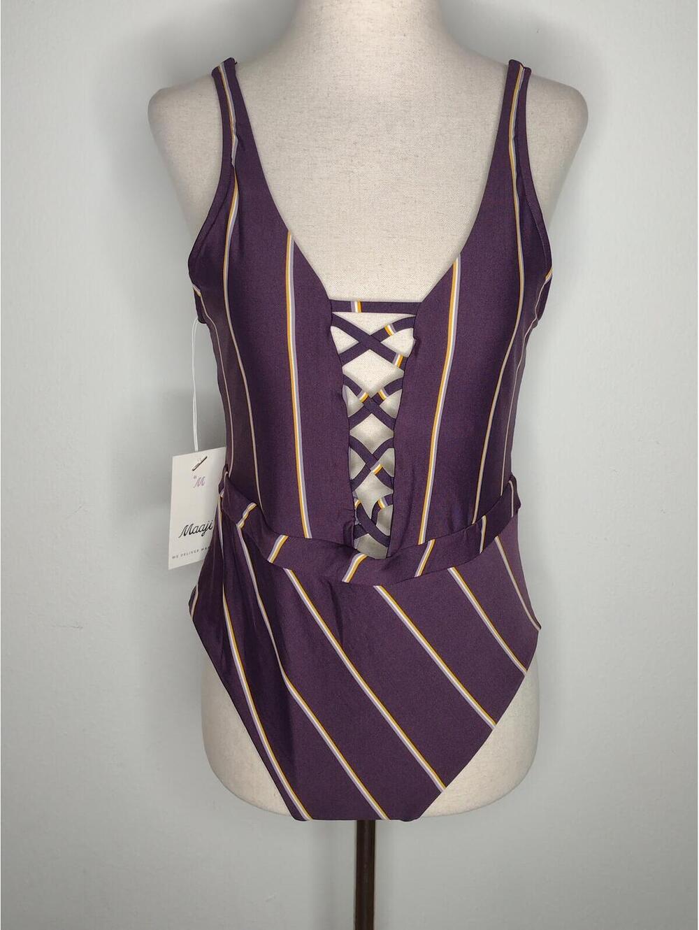 NWT Maaji Women's Purple One-Piece Swimsuit Size Large